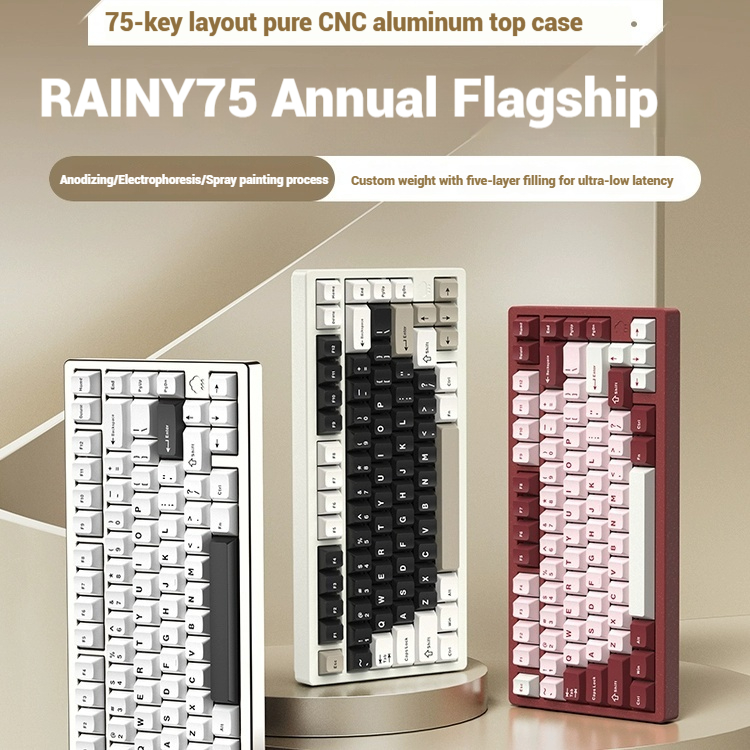 Esports Gaming Keyboard - 무선 블루투스 RAINY75 맞춤형 게이밍 키보드