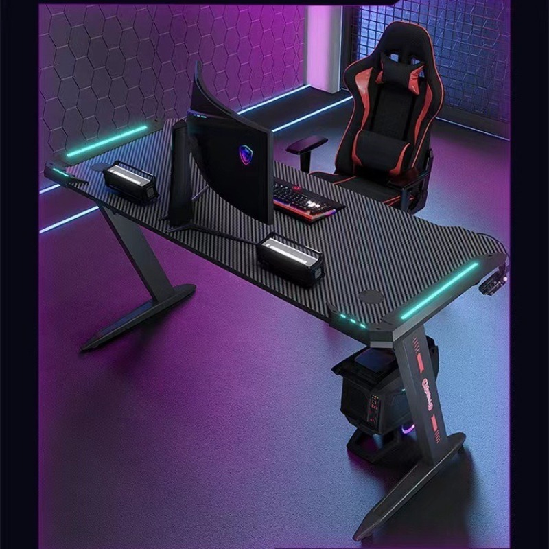 Rgb 탄소 섬유 주변 조명 게임용 책상 e스포츠 카페 - Esports Gaming Cafe 리뷰 및 가격