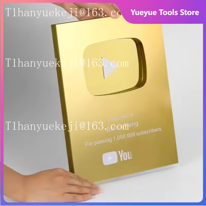 맞춤형 유튜브 플레이 버튼 상 UV 인쇄 그래픽 금속  - Esports Gaming Trophy 리뷰 및 가격